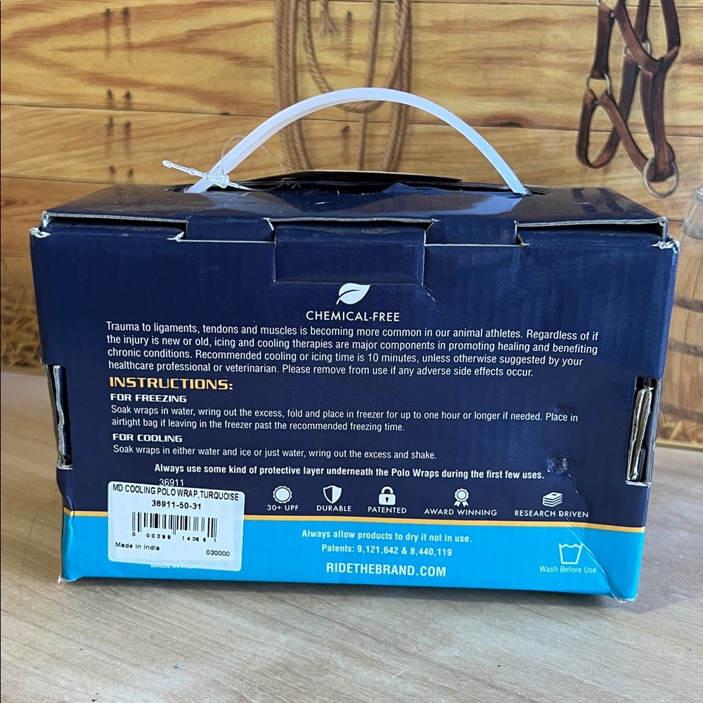 Blue Equine Polo Wraps - Picture 4 of 5